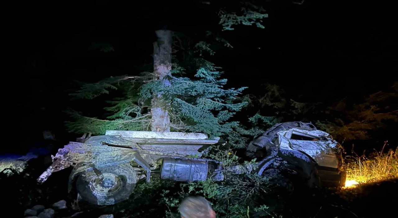 Artvinde kamyon uçuruma yuvarlandı, karı koca hayatını kaybetti