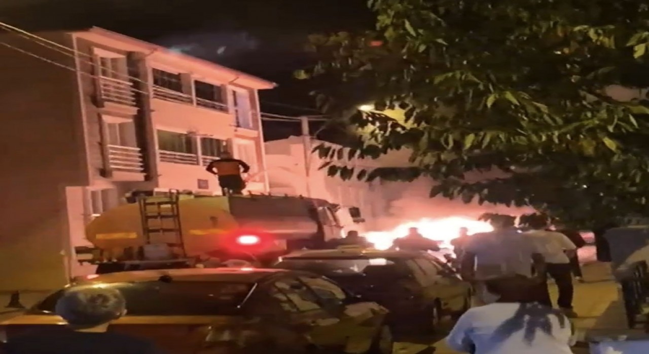 Babaeskide otomobil yangını korkuttu