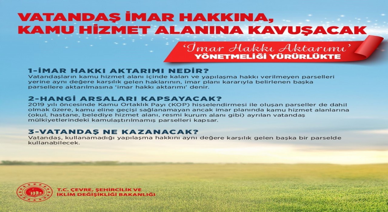 Bakan Kurum: (İmar hakkı aktarımı) Yıllardır süren bir sorunu çözüme kavuşturuyoruz