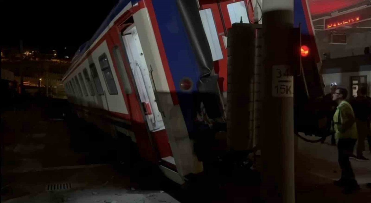 Bandırmada tren kazası ucuz atlatıldı