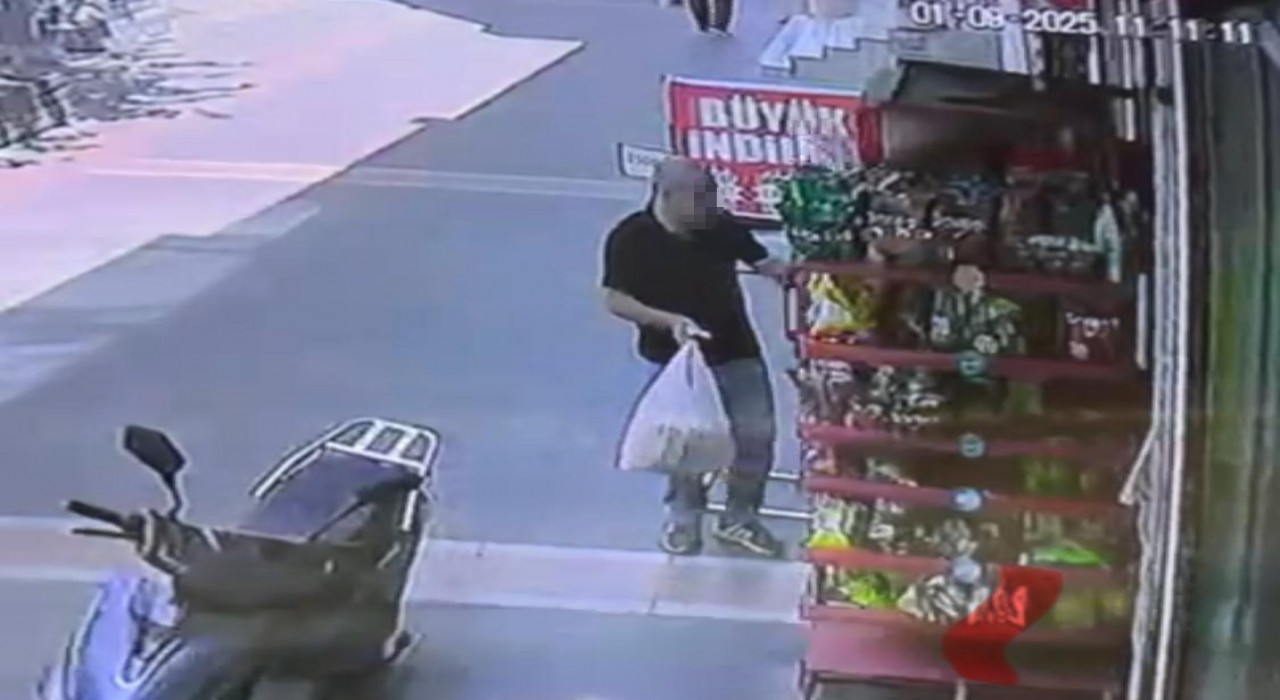 Batmanda büfe önünde ilginç hırsızlık