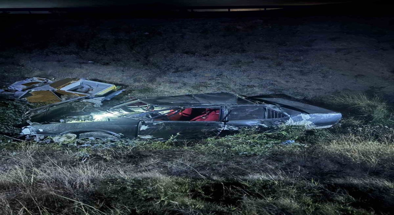 Bilecikte kontrolden çıkan otomobil şarampole uçtu