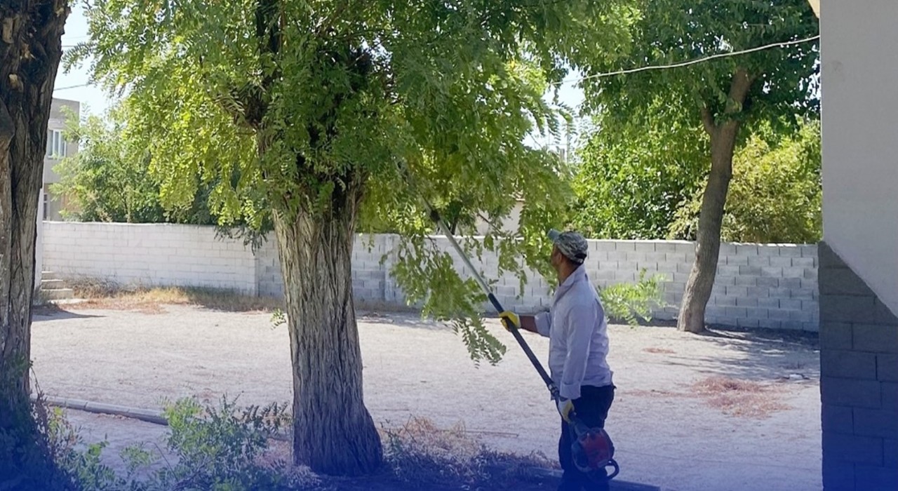 Çinede okul bahçeleri yeni döneme hazır