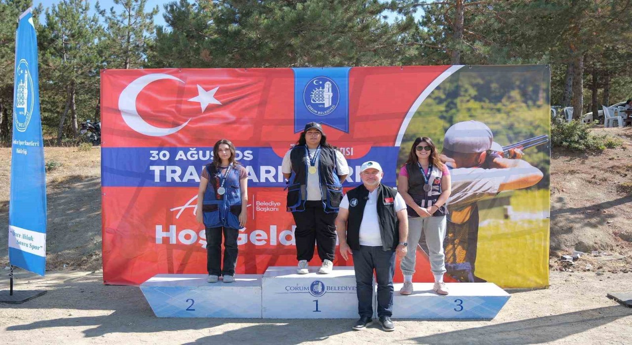 Çorumda 115 sporcu hedefleri vurabilmek için yarıştı