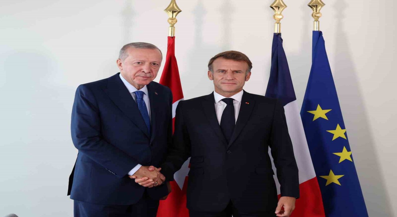 Cumhurbaşkanı Erdoğan, Fransa Cumhurbaşkanı Macron ile görüştü