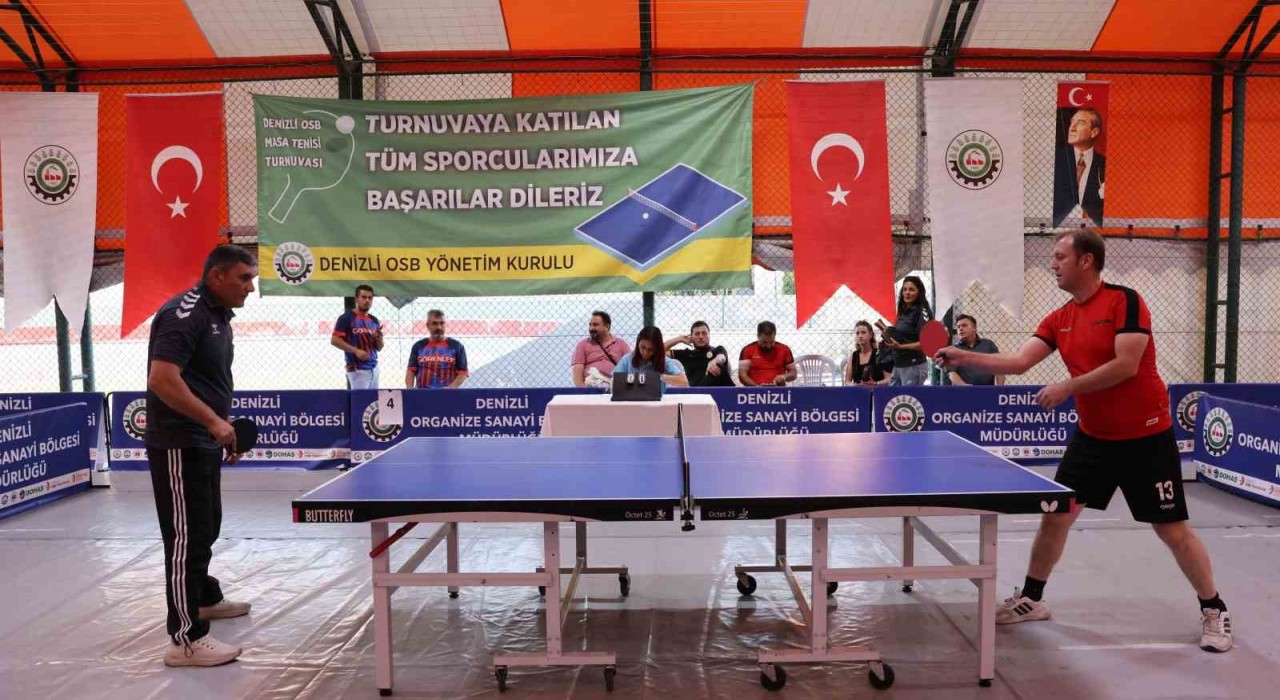 Denizli OSBde 6. Geleneksel Masa Tenisi Turnuvası başladı