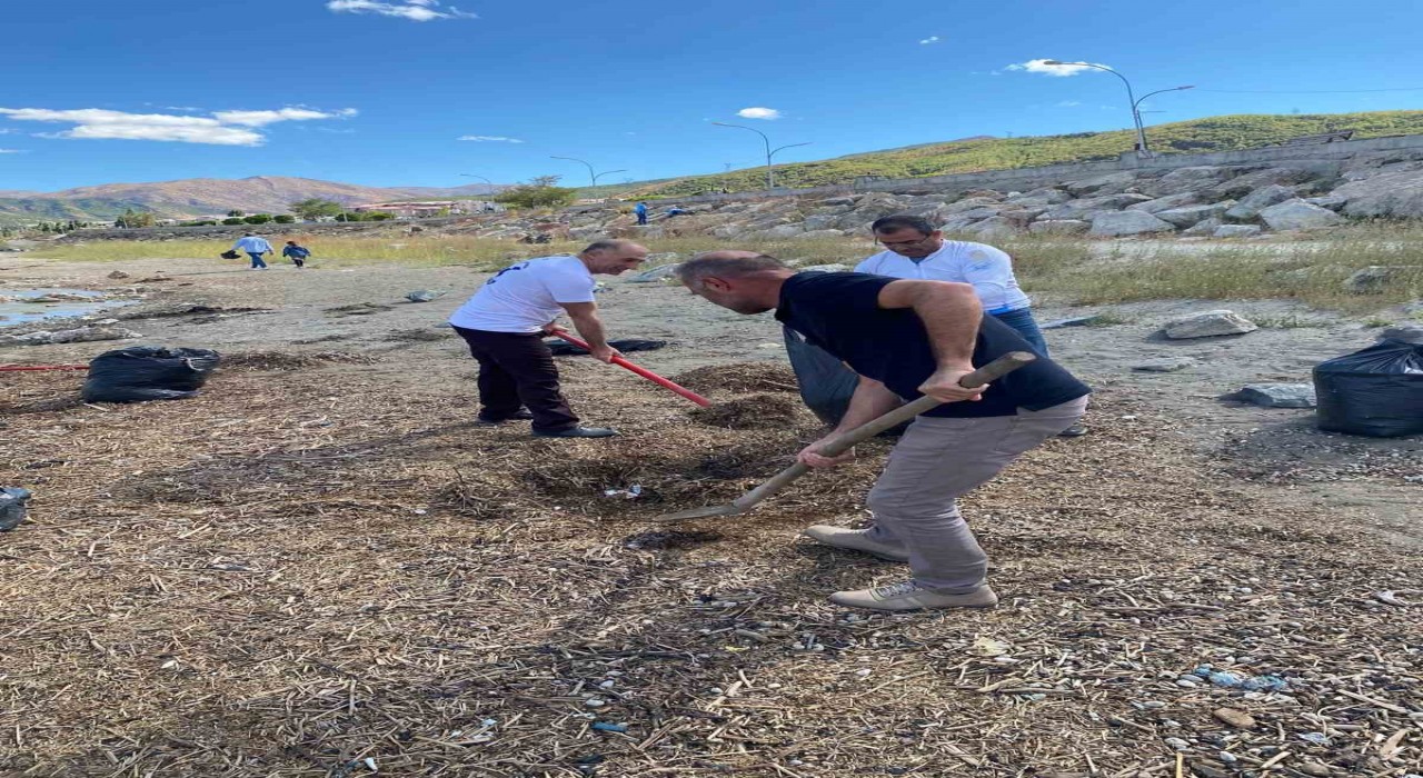 Doğaseverler Van Gölü sahilini temizledi