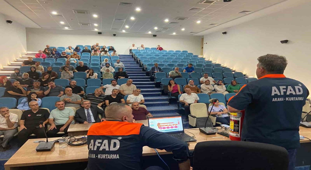 Elazığda afet farkındalık, yangın ve tahliye tatbikatı