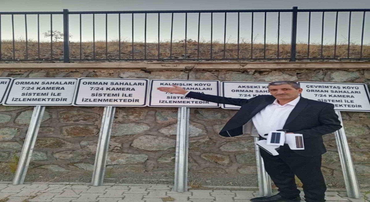 Elazığda alkışlanacak hareket: Muhtar ormanlık alanlara kamera sistemi taktırdı