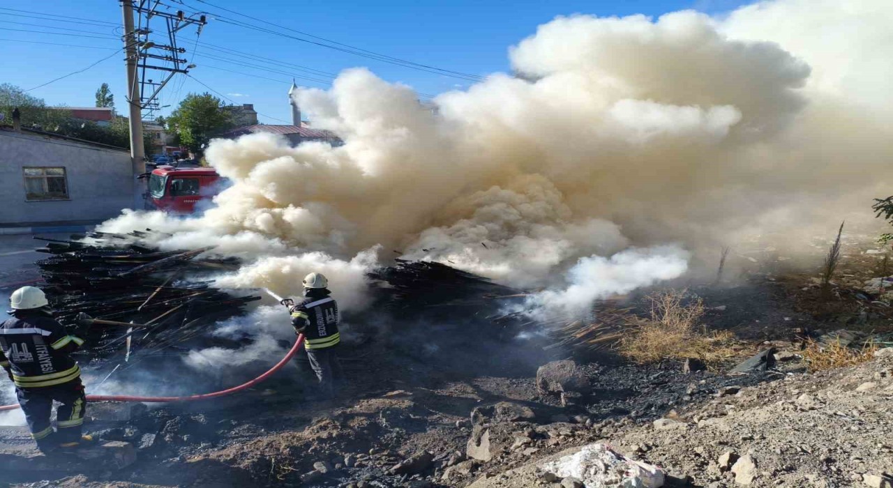 Erzurumda keresteler alev aldı