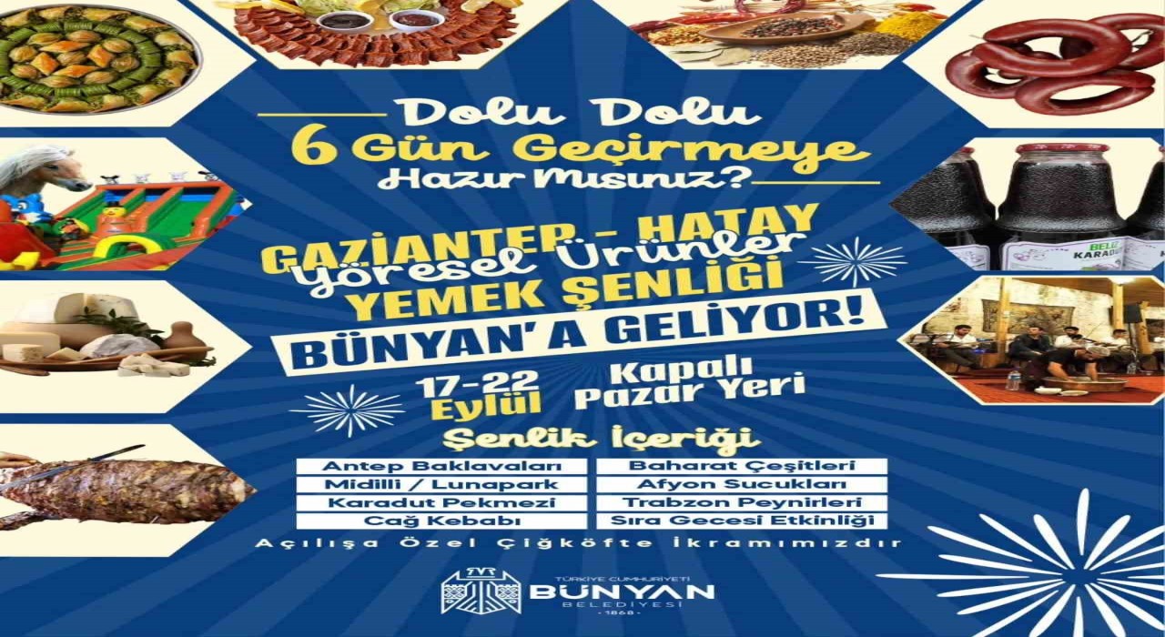Gaziantep - Hatay Yöresel Ürünler ve Yemek Şenliği Bünyanda başlıyor