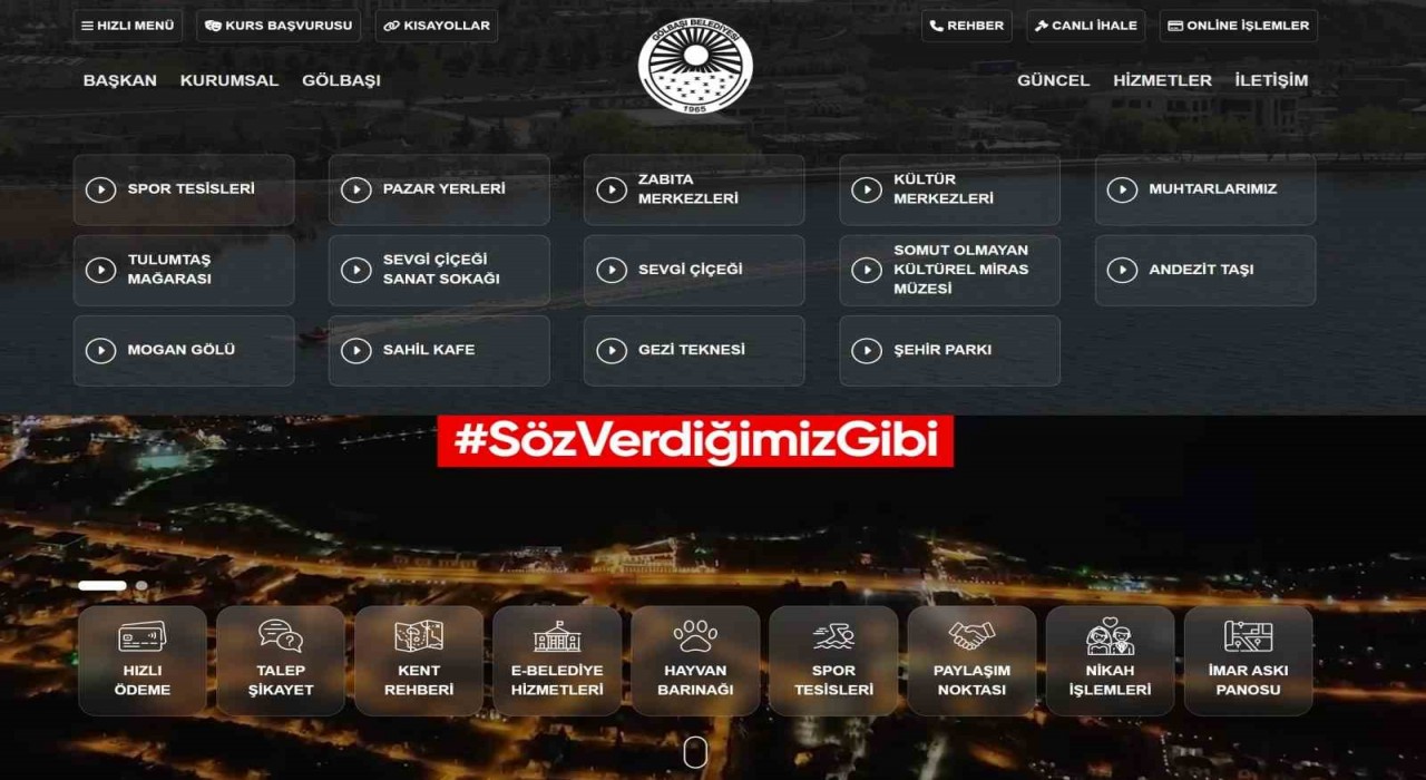 Gölbaşı Belediyesinin web sitesi yenilendi