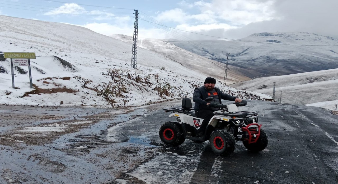 Gümüşhanede hava soğudu, yüksekler kara teslim oldu