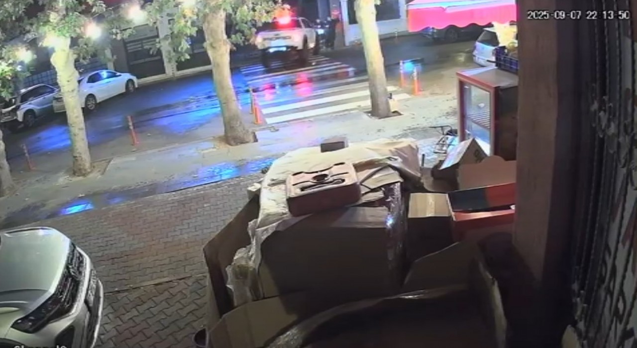 Güvenlik görevlisini görevi başındayken hayattan koparan kazanın görüntüleri ortaya çıktı