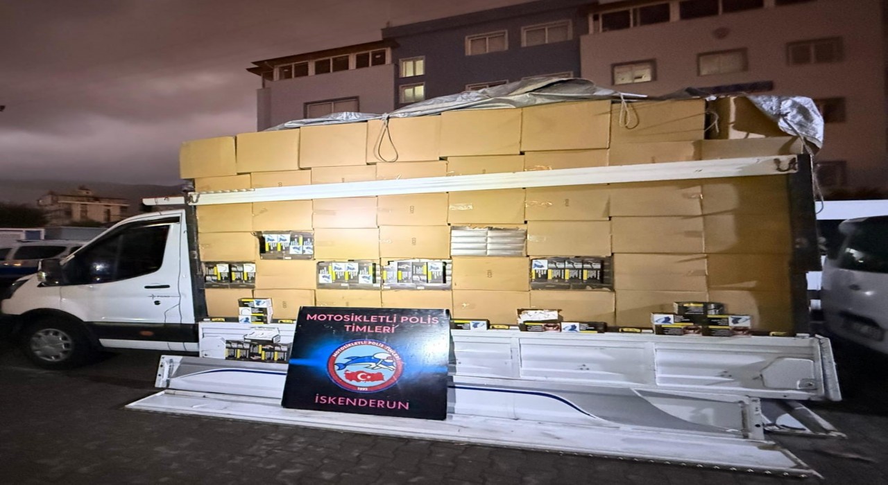 Hatayda 2 milyon 900 bin adet gümrük kaçağı makaron ele geçirildi