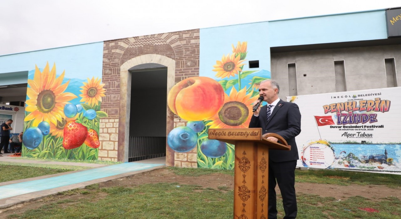 İnegöl, uluslararası duvar resimleri festivali ile sanatla buluştu