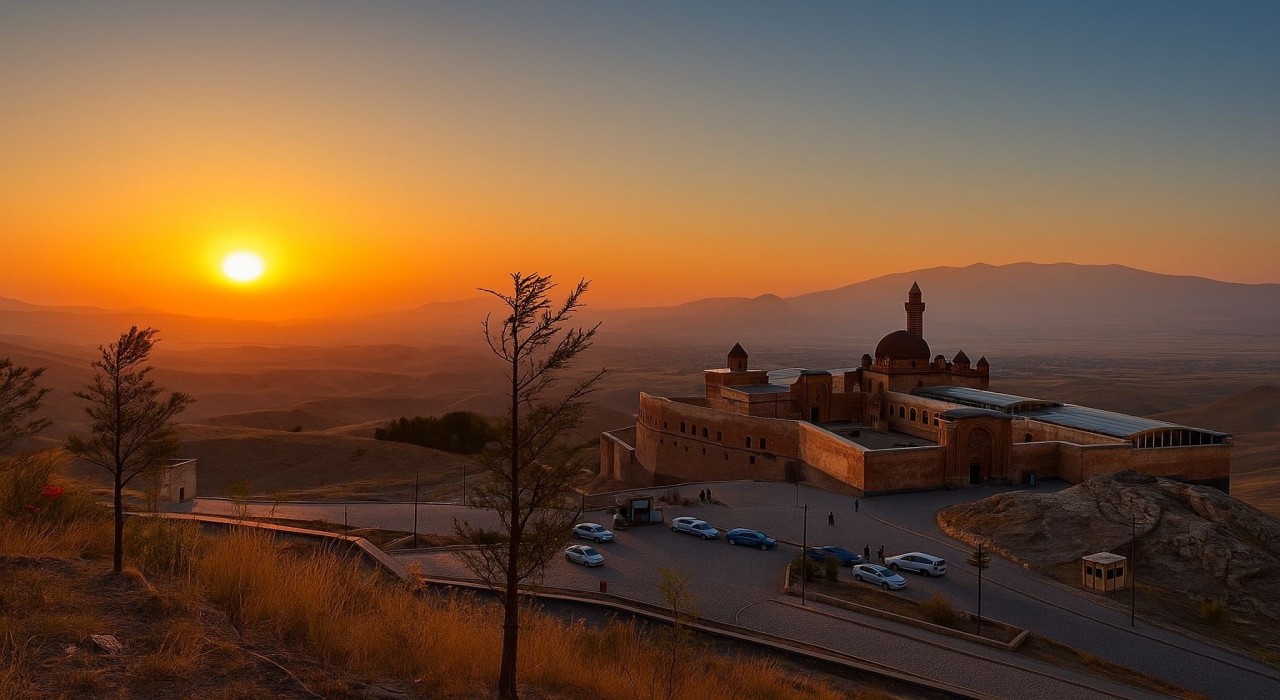 İshak Paşa Sarayında gün batımı büyüledi