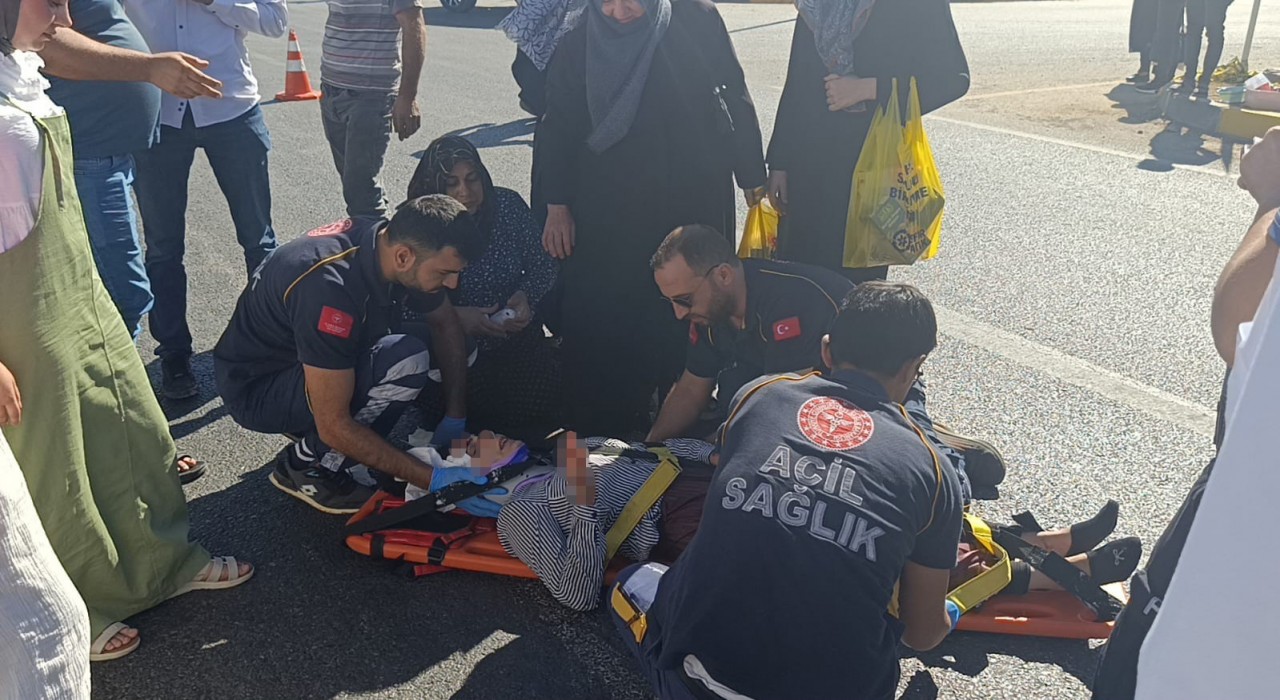 İslahiyede otomobilin çarptığı yaya yaralandı