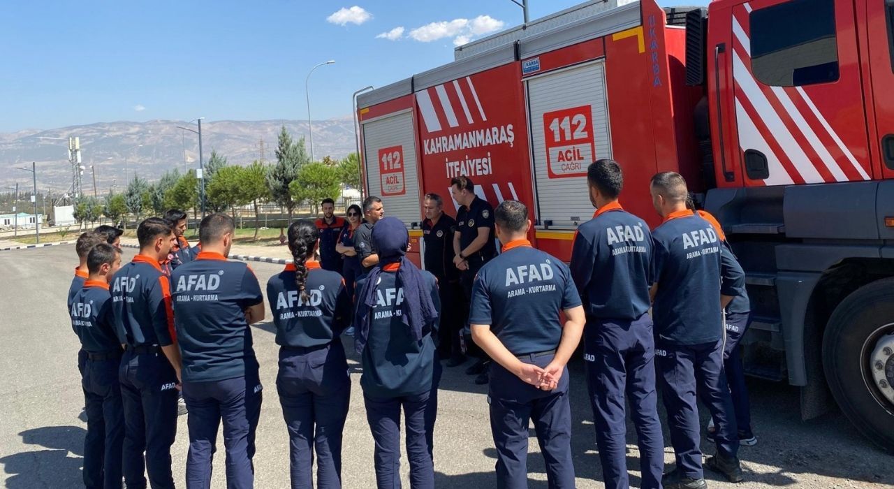 Kahramanmaraş İtfaiyesinden AFAD Personeline Yangın Eğitimi