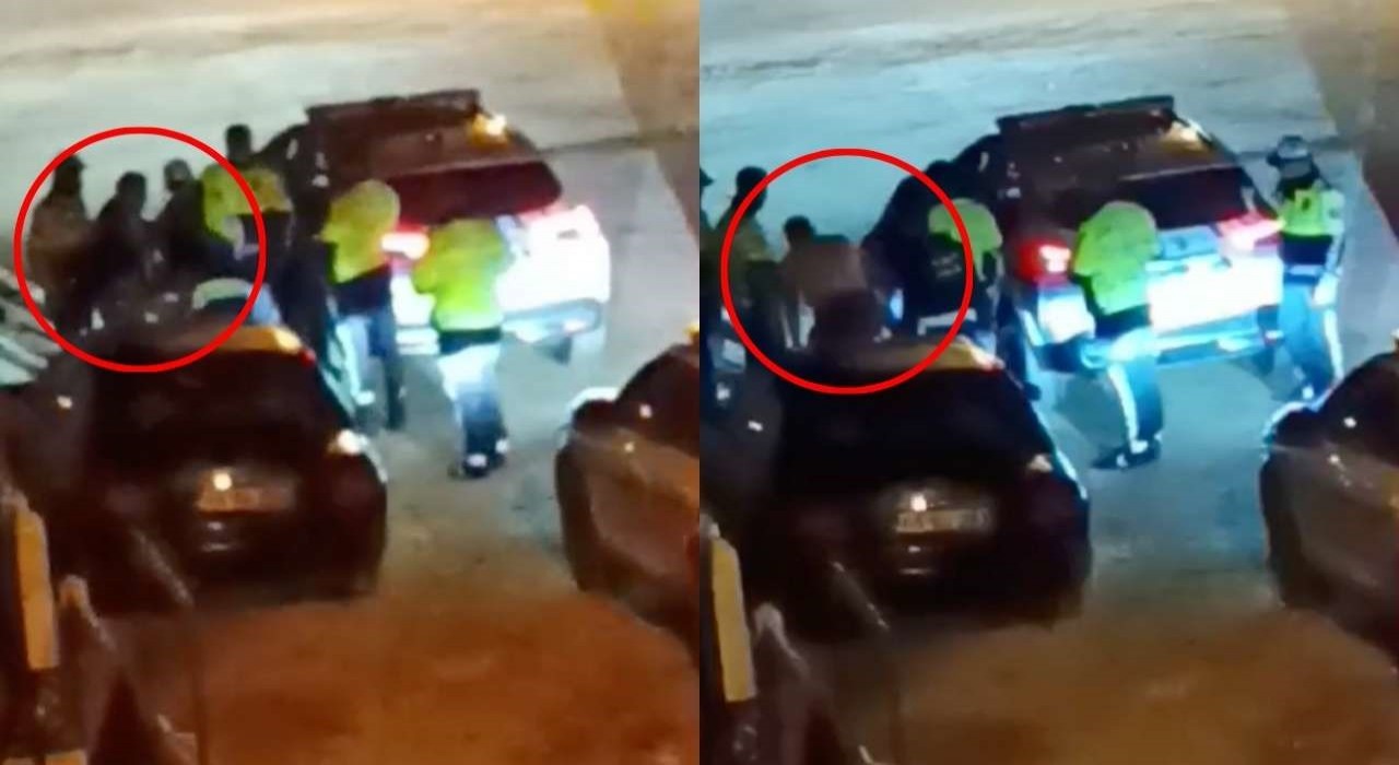 Kapaklıda bir sürücü alkolmetreye üflememek için üstünü soydu