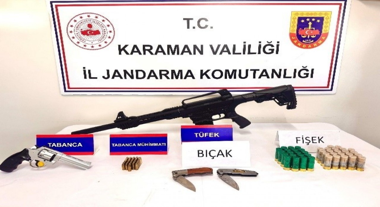 Karamanda jandarmanın yakaladığı 2 kişi tutuklandı
