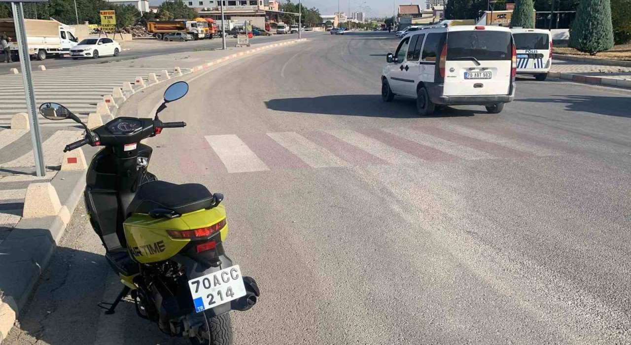 Karamanda motosiklet kazası: 1 yaralı