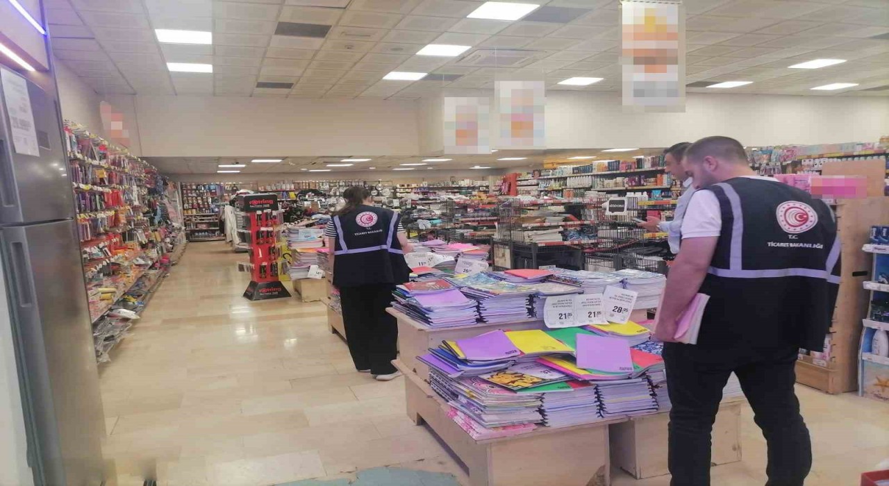 Karsta kırtasiyeler denetleniyor