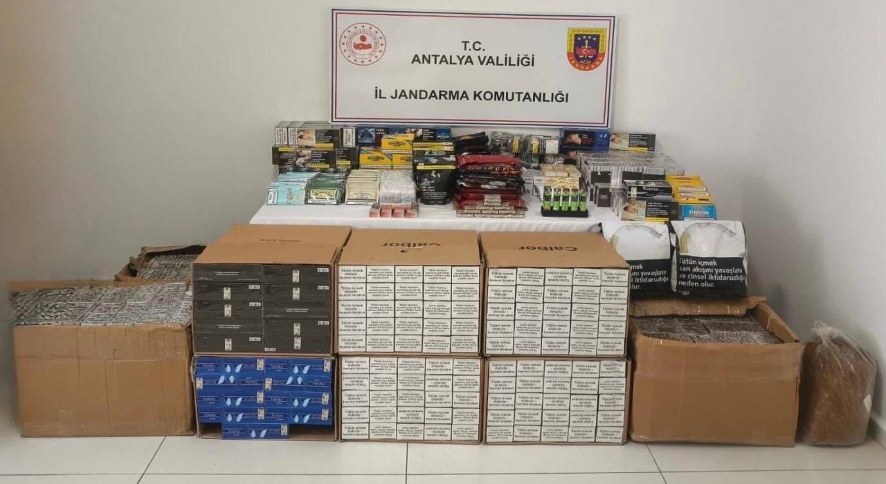 Kaşta jandarmadan kaçak sigara operasyonu