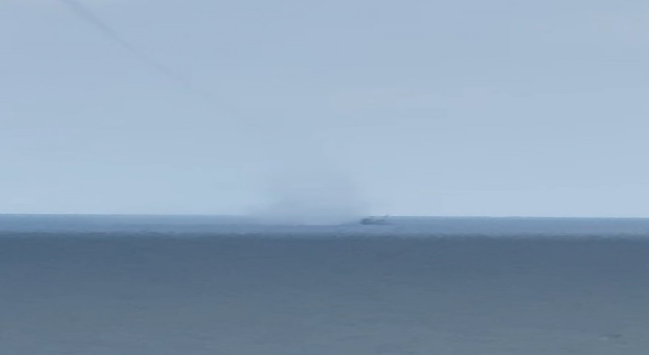 Kastamonuda denizde çıkan hortum kamerada