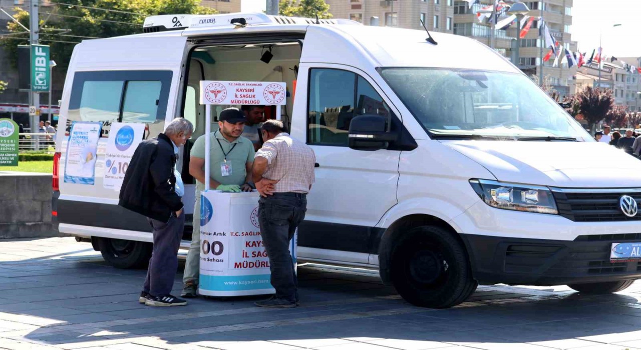 Kayseride tütünle mücadelede yeni dönem: ‘Mobil Sigara Bırakma Aracı hizmete başladı