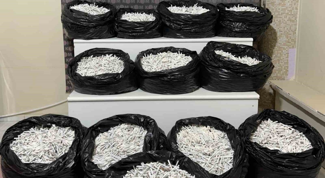 Kırıkkalede binlerce makaron ele geçirildi