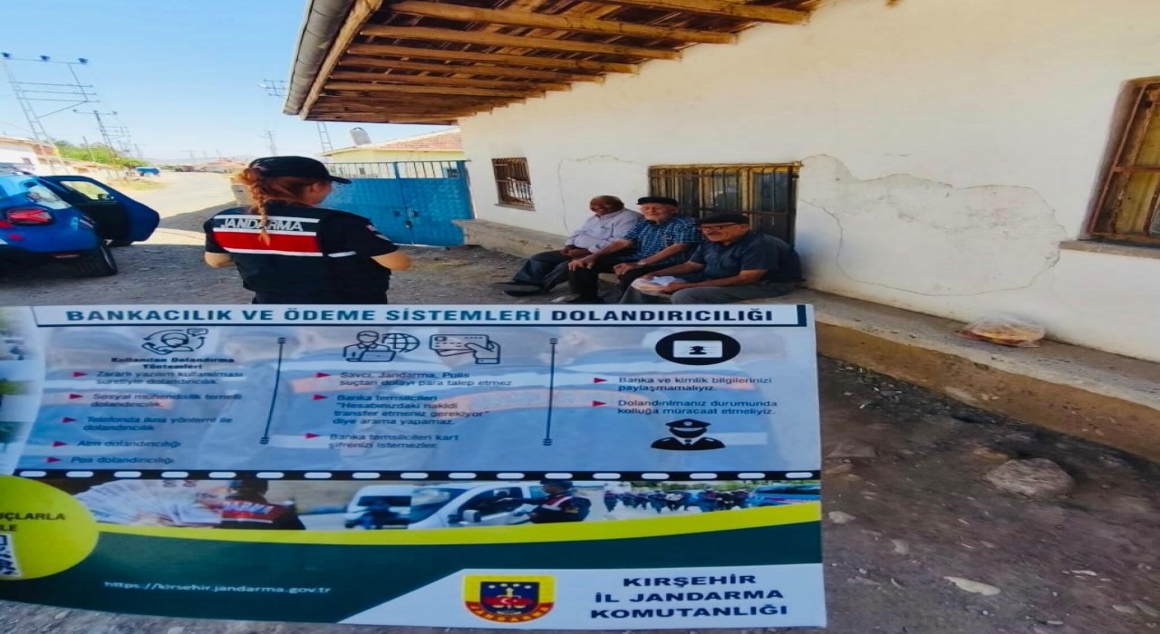 Kırşehirde jandarma ekipleri dolandırıcılığa karşı vatandaşları bilgilendirdi