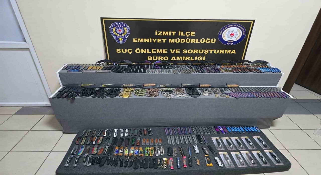 Kocaelide 405 adet ruhsatsız kesici alet ele geçirildi