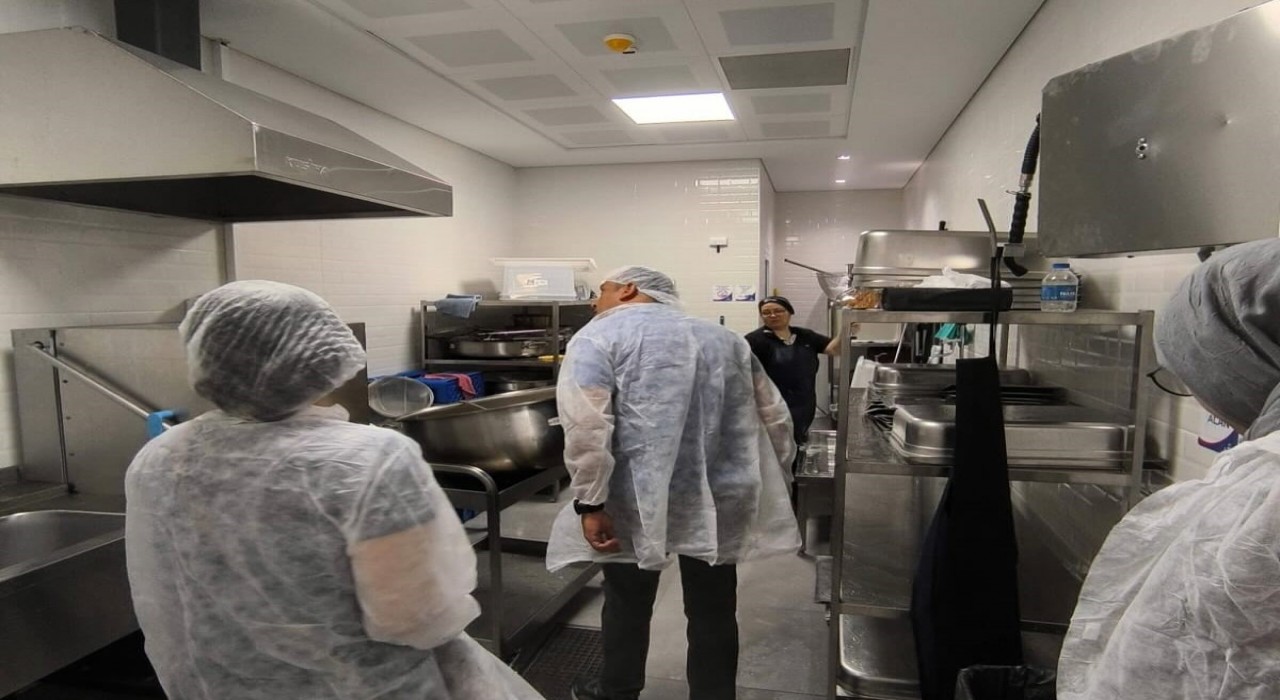 Köşkteki işletmelerin yemekhaneleri denetlendi