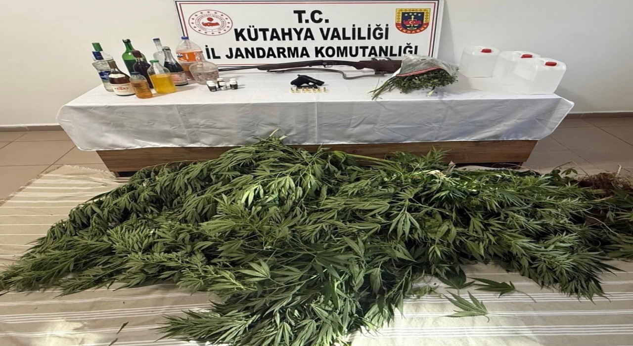 Kütahyada jandarmadan uyuşturucu ve kaçakçılık operasyonu