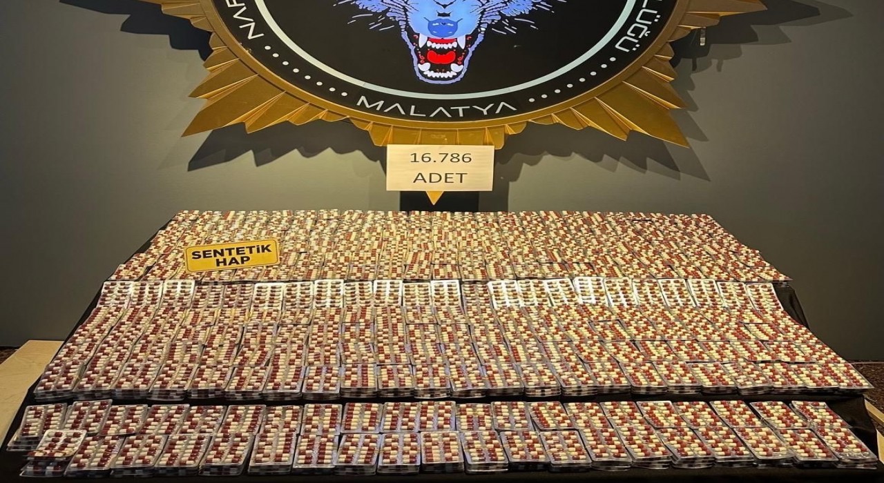 Malatyada 16 bin 786 sentetik ecza hap ele geçirildi