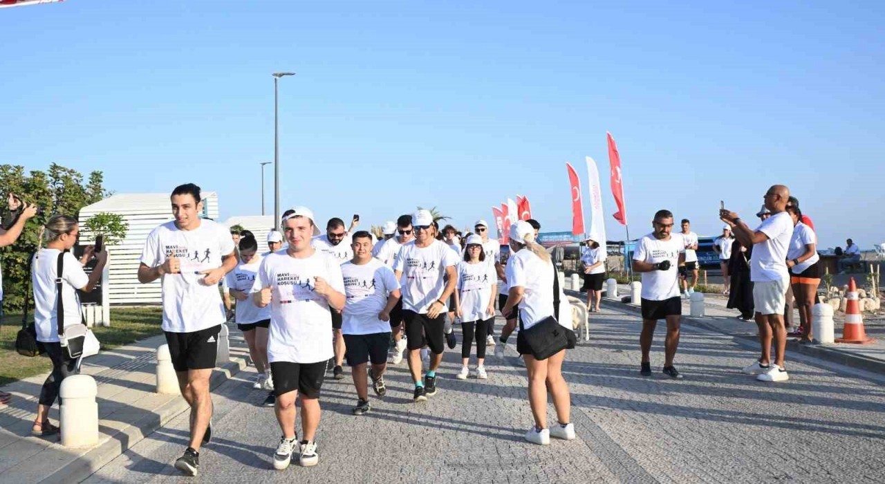 Manavgat kıyılarında Mavi Hareket Koşusu