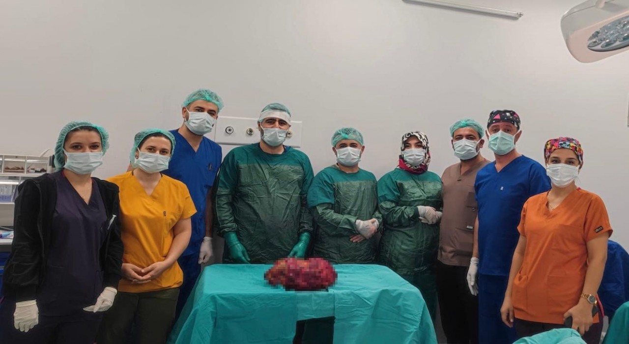 Mardinde 6 kiloluk böbrek, ameliyatla alındı