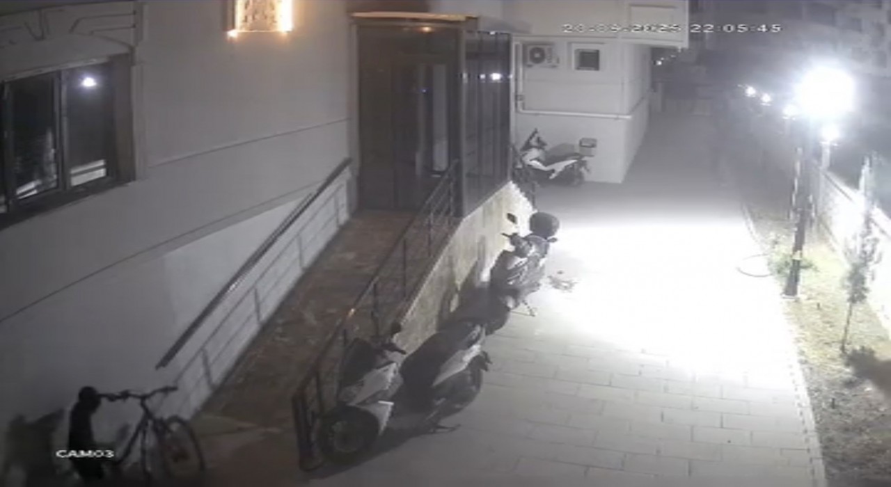 Mardinde bisiklet hırsızlığı kamerada