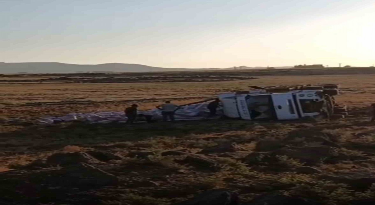 Mardinde tır şarampole yuvarlandı: 1 yaralı