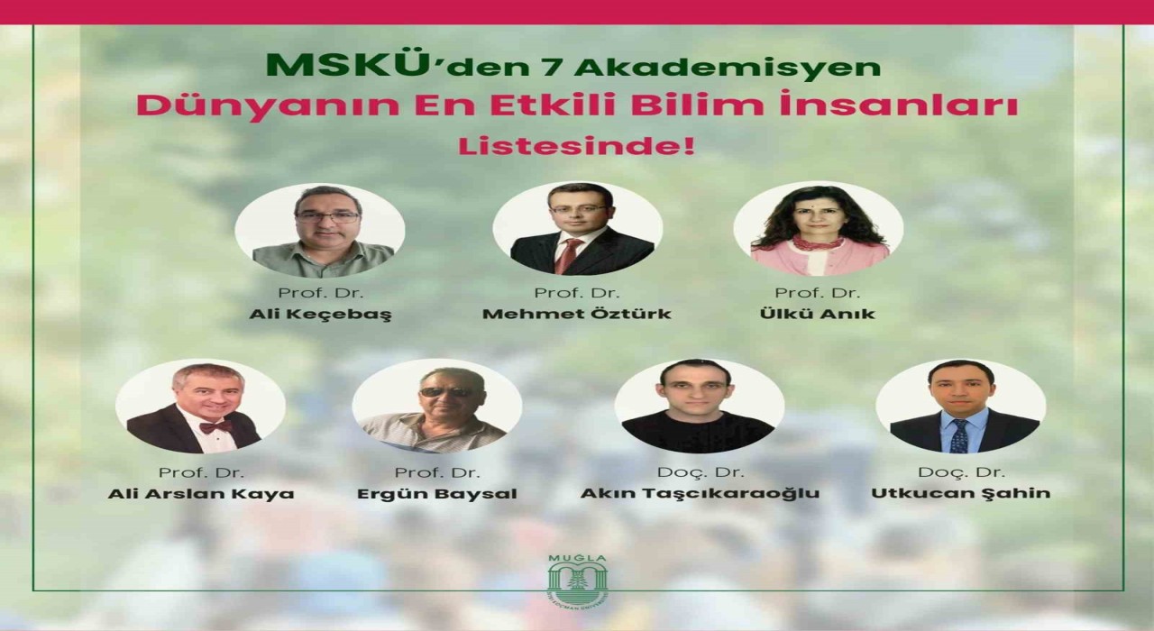MSKÜden 7 Akademisyen, dünyanın en etkili bilim insanları arasında