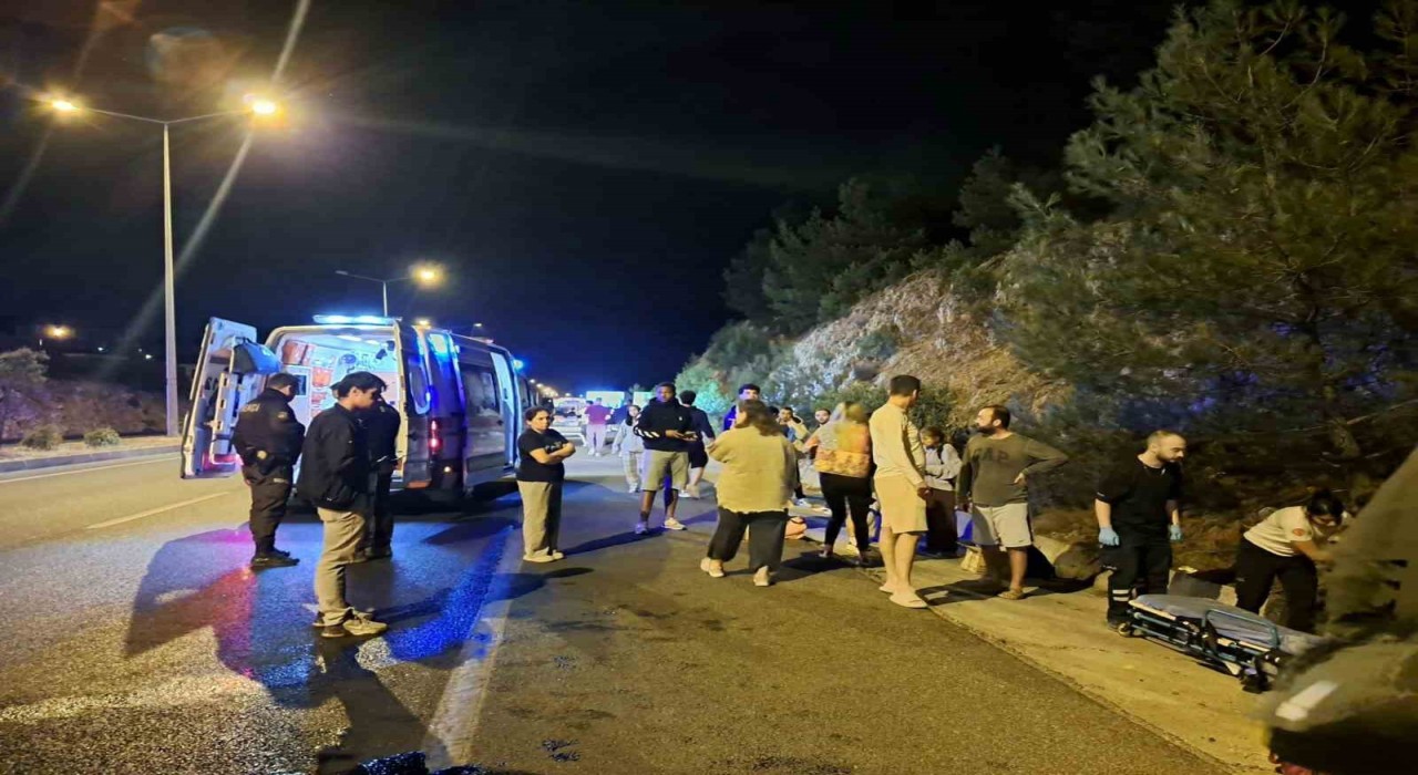 Muğlada havalimanı otobüsü kaza yaptı: 5 yaralı