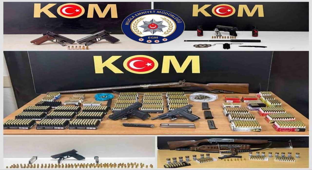 Muğlada silah operasyonu: 2 bin 264 mermi ele geçirildi