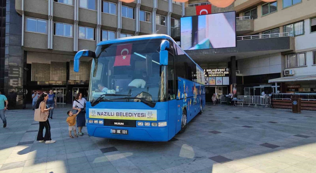 Nazilli Belediyesinin ‘Mobil Masal Bahçesi çocukların hizmetine girdi