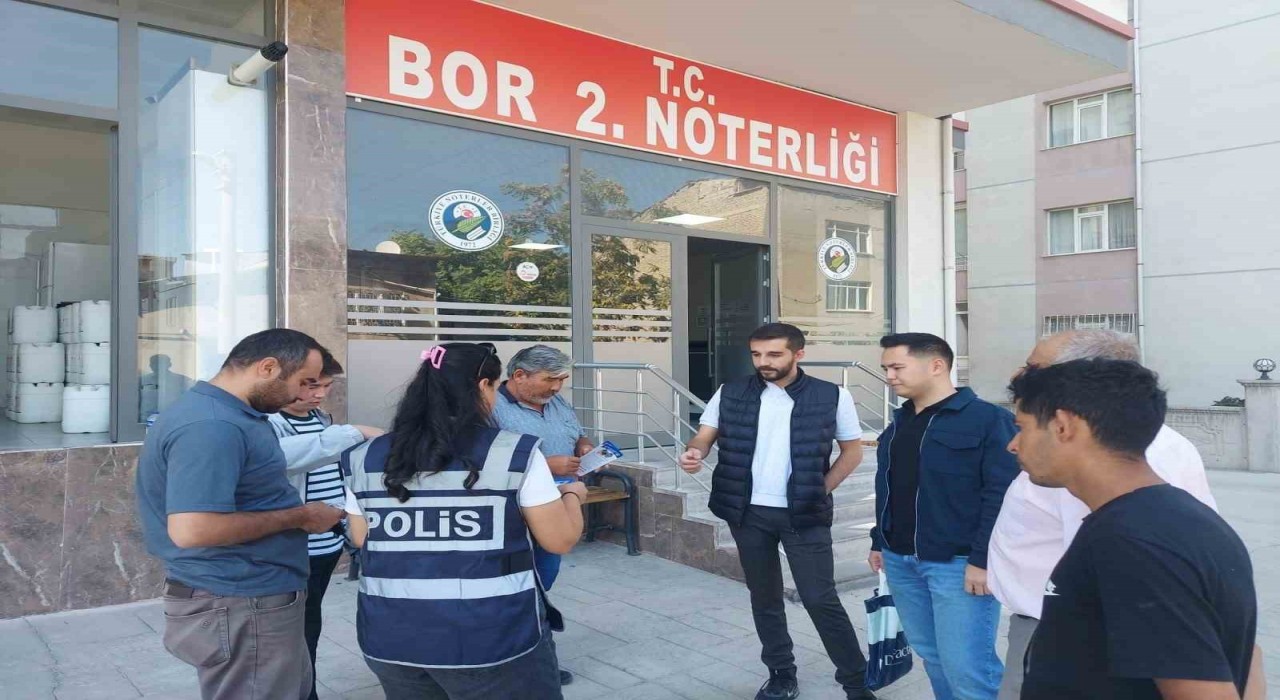 Niğdede hırsızlık ve dolandırıcılığa karşı bilgilendirme çalışması yapıldı