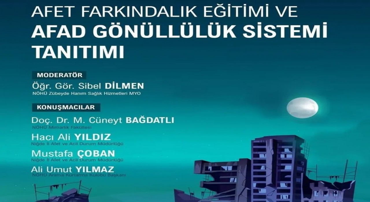 NÖHÜde afet farkındalık paneli düzenlenecek
