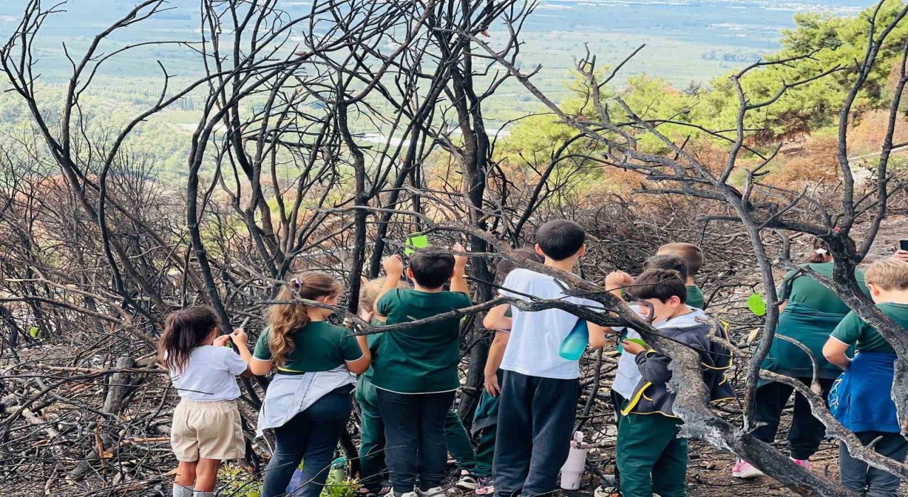 Öğrenciler küllerinden doğacak ormanlara nefes oldu