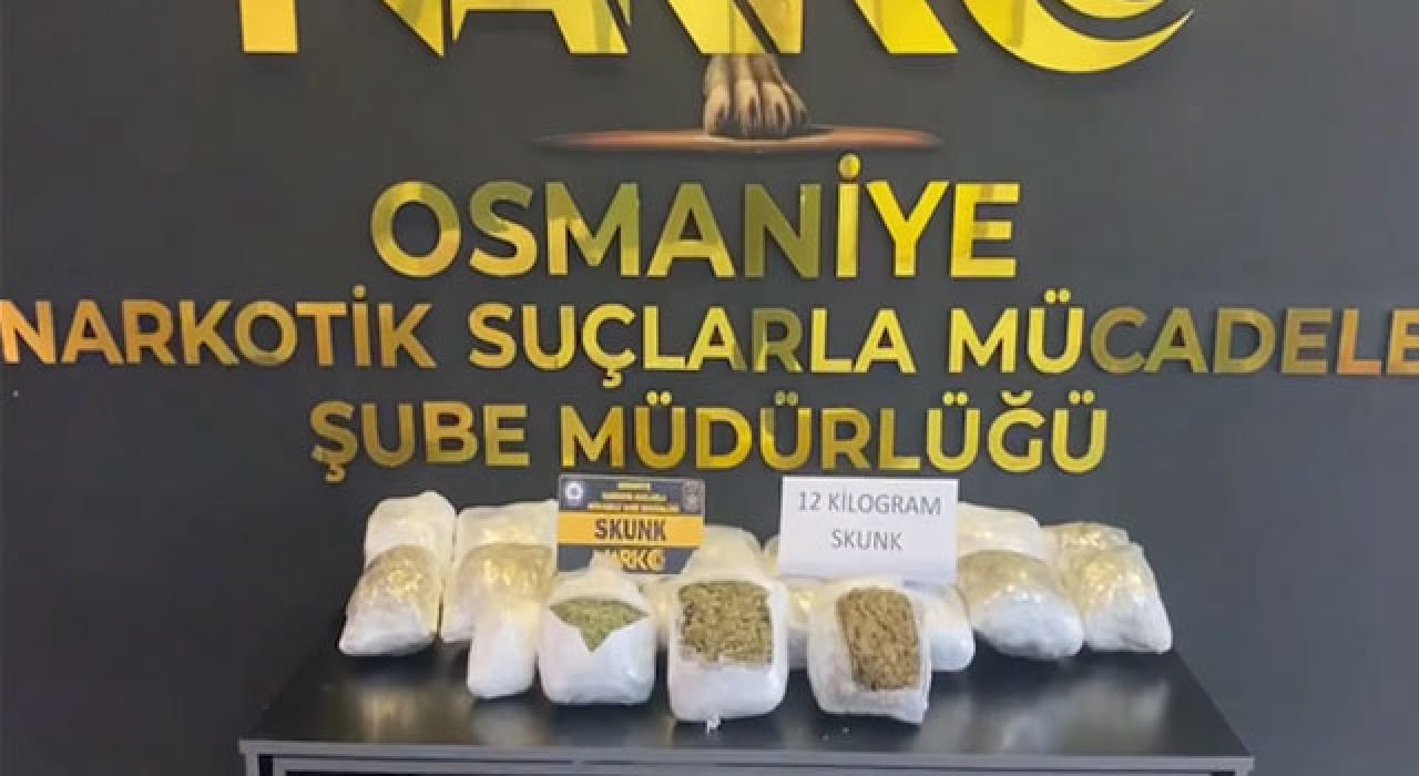 Osmaniye’de Uyuşturucu Operasyonu: 12 Kilo Skunk Ele Geçirildi