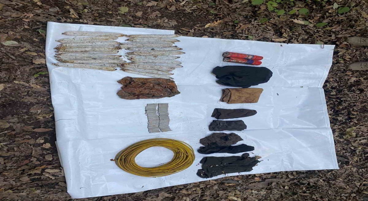 PKKlı teröristlere ait depoda patlayıcı madde ve fünye ele geçirildi