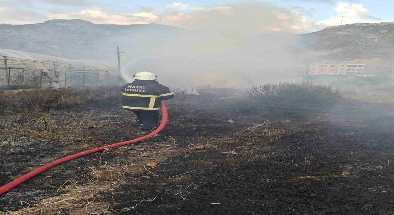 Samandağda bahçe yangını